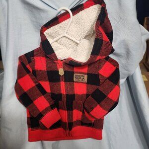 Plaid Fleece Hooded Jacket Carter's 12M